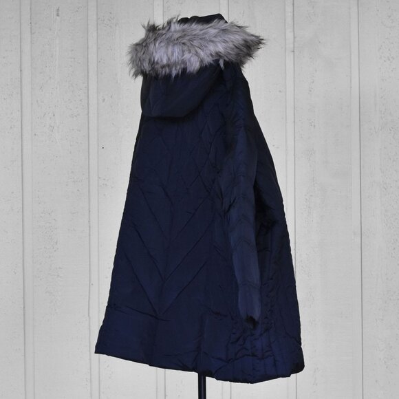 London Fog Womens Diamond Quilted Down Coat Parka Black size 3X New - Picture 4 of 13